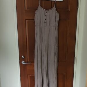 Taupe Crochet Detail Dress